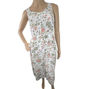 Frye Floral Patterned Sleeveless Cottagecore Button Up Maxi Dress